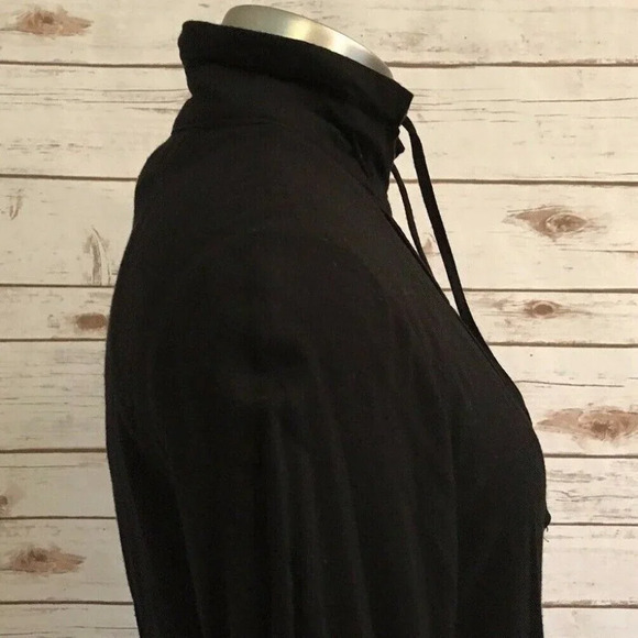 LA HEARTS Women Long Sleeve Open Front Zip-Up Black Casual Shirt Top Size Medium - Picture 5 of 12